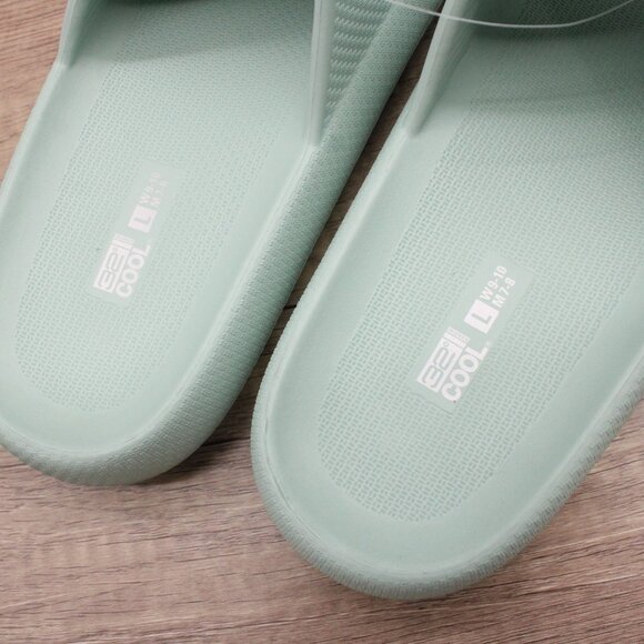 32 Degrees Cool Cushion Slides Unisex Large L Green Mint Comfortable Summer NIB - Picture 8 of 10